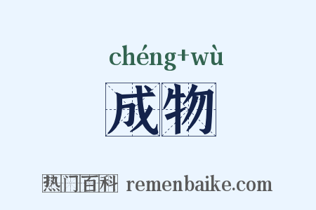 成物是什么意思的图片